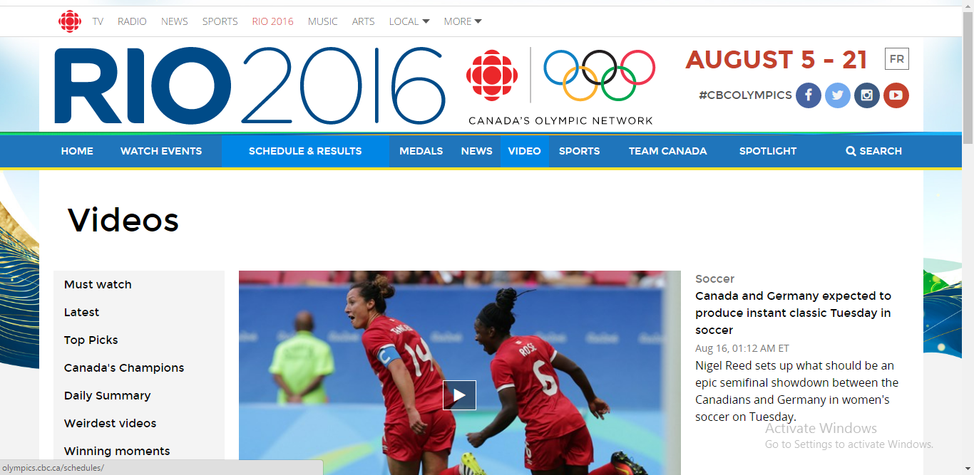 Watch The Rio 2016 Olympics Online