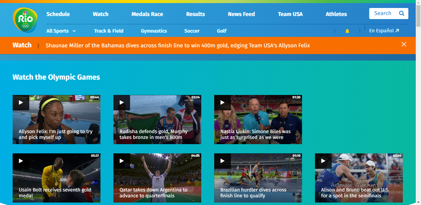 Watch The Rio 2016 Olympics Online