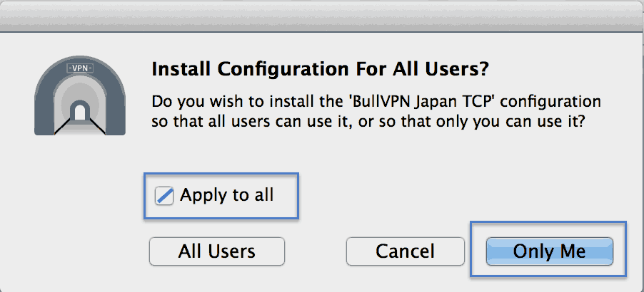 Installation Tunnelblick Mac os X Step 10