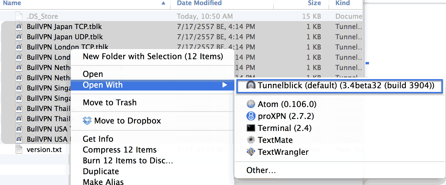 Installation Tunnelblick Mac os X Step 9