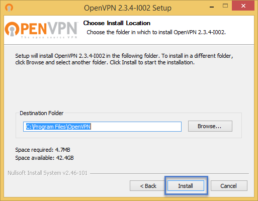 ขั้นตอนการติดตั้งโปรแกรม OpenVPN Installer ขั้นตอนที่ 5