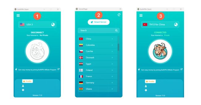 change-server-bullvpn